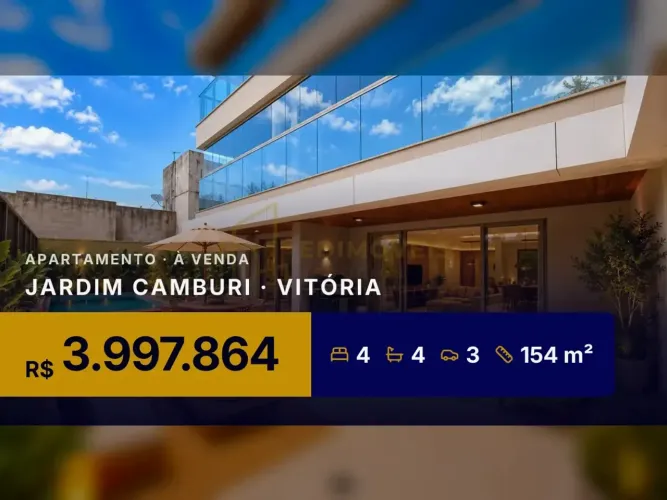 Viva o luxo em Jardim Camburi: apartamento com varanda gourmet e 4 suítes!