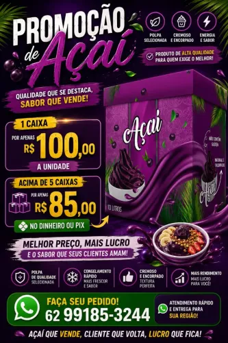 Caixa de açaí 10 litros