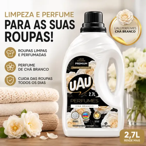 Lava roupa 2,7L Uau chá branco