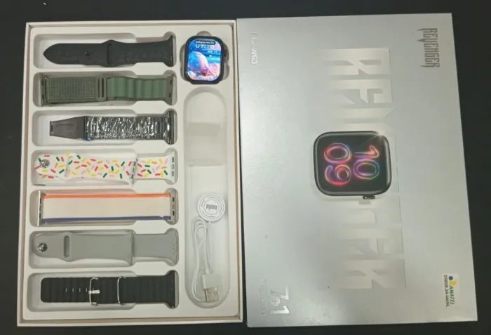 Smartwatch com 7 pulseiras