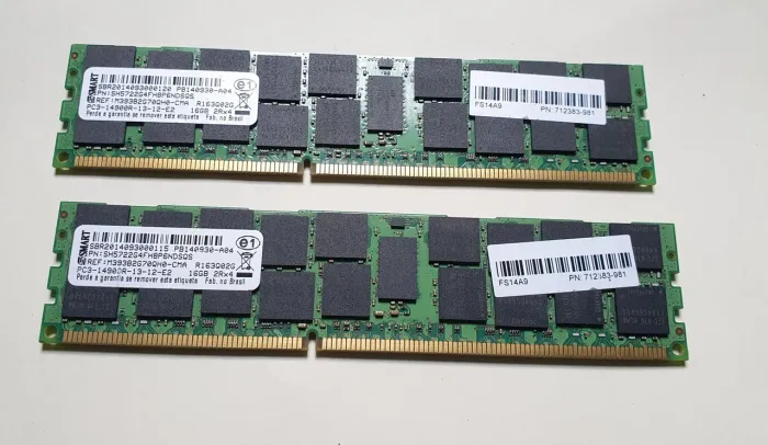 2 Memórias Smart de 16GB DDR3 ECC Registered 1866MHz para Servidor