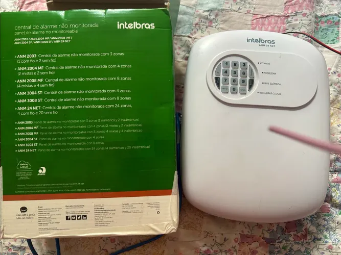 Central de Alarme Intelbras ANM 24 NET Completa - Pouco Uso