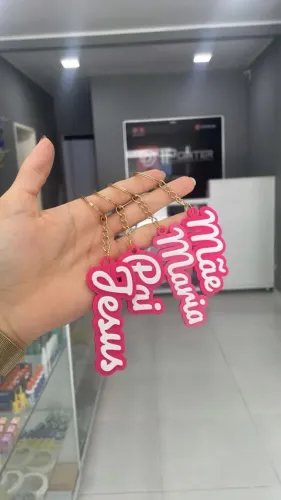 Chaveiro Personalizado em Relevo - Nome/Palavra (Impressão 3D Premium)