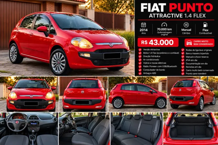 Fiat Punto Attractive 1.4 Fire Flex 8V 5P 2015
