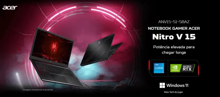 Notebook gamer Acer nitro v 15