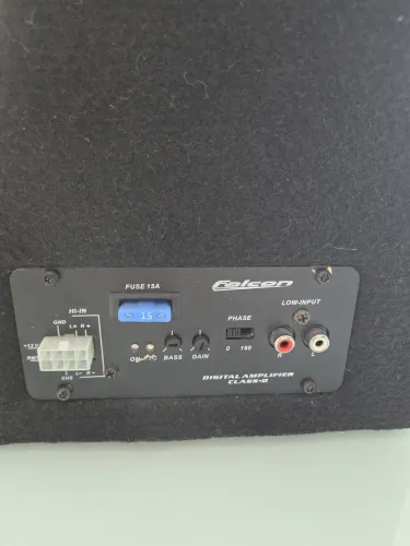 Amplificador Falcon sub8 Performance 200w RMS com caixa dutada amplificada 8AN com chicote