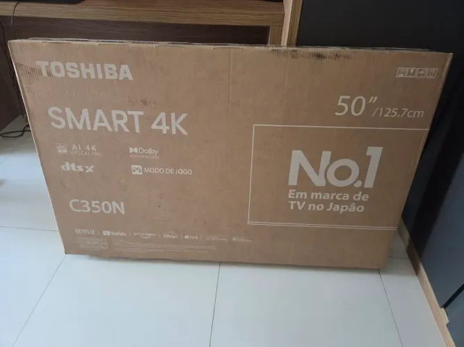 Smart TV 50 polegadas Toshiba 4k Nova, lacrada e nota fiscal