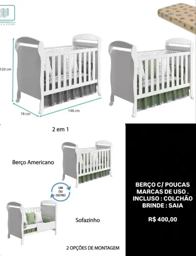 BERÇO 2 EM 1