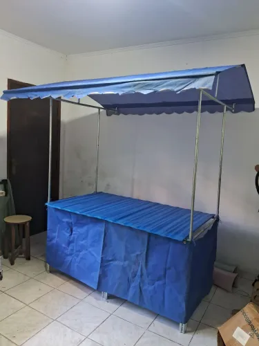 Barraca de camelô com cobertura, 1,60m x 90cm