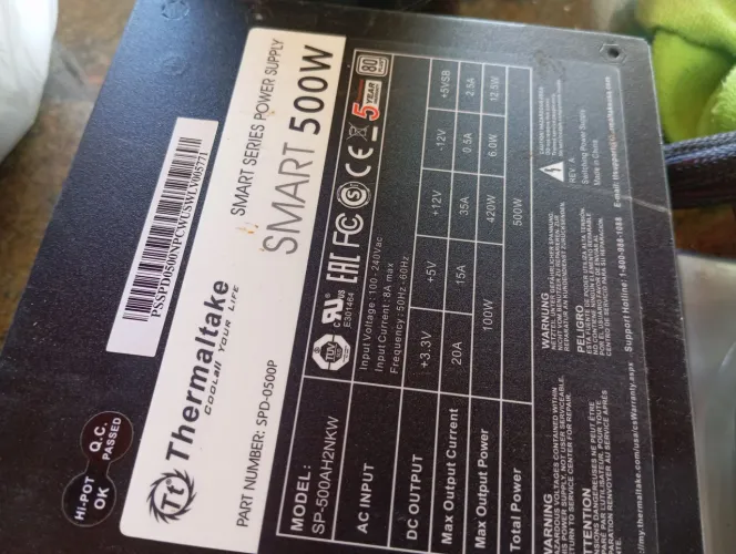 Fonte PC Thermaltake Smart 500w