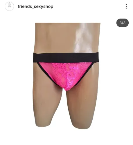 Cueca jockstrap rosa