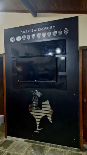 Painel de MDF Preto - Atlético 