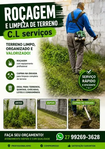 Limpeza de terreno e capina