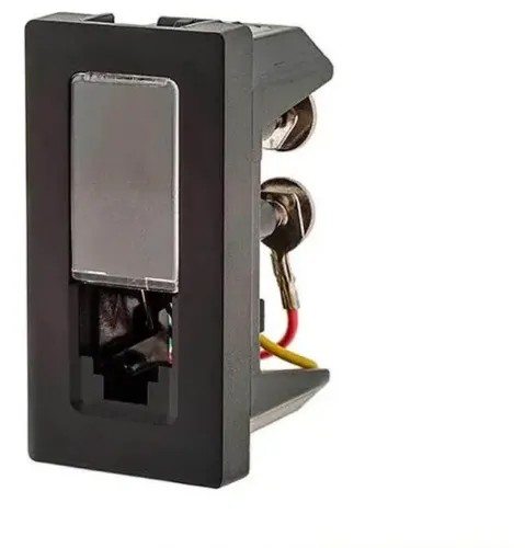 Tomada De Telefone Rj11 Pial Plus+ Legrand 4 Fios 615010pt Cor Preto