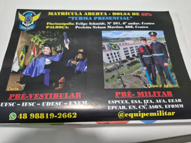 Quer passar no vestibular ou concurso militar? Venha para o melhor do Sul