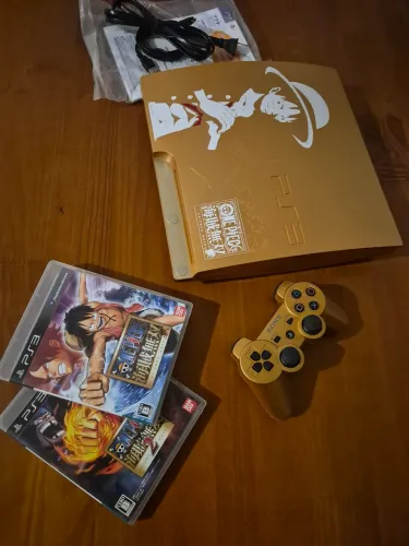 Ps3 Slim Edição One Piece Gold Edition - Sem caixa .