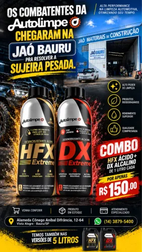 HFX e DX Autolimpe ácido e alcalino