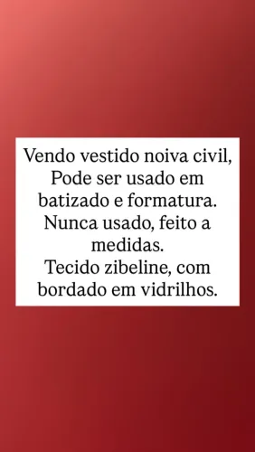 Vestido noiva, batizado ou formatura