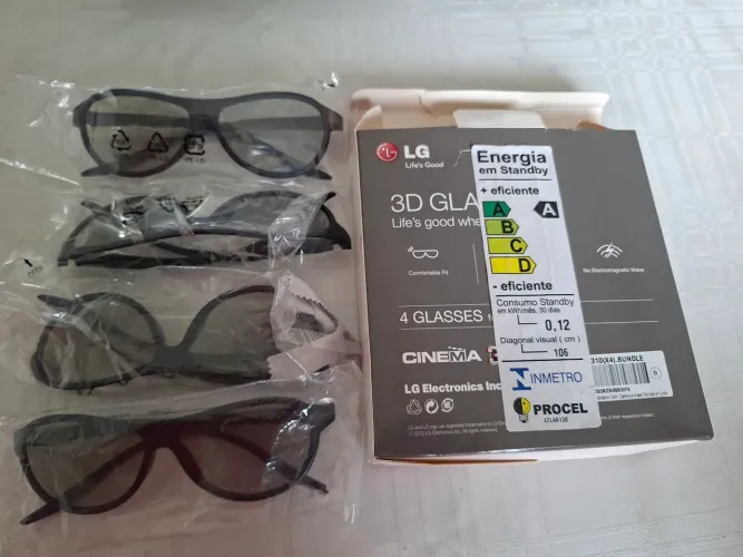 Vendo 4 óculos 3D marca LG