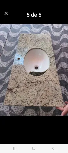 Balcão de mármore para pia