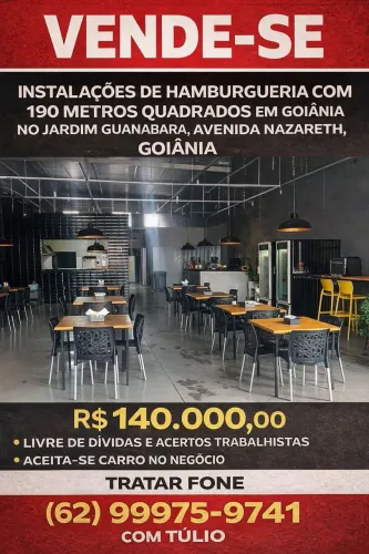Vendo Hamburgueria Completa