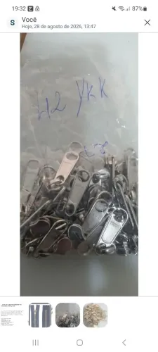 Cursor e puxador Original YKK 45 níquel