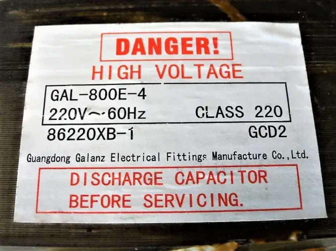 TRANSFORMADOR TRAFO GAL-800E-4 86220XB-1 220V ORIGINAL (PRODUTO DE REÚSO)