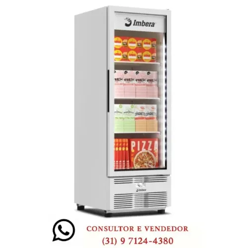 Freezer Vertical Porta de Vidro 560L Imbera