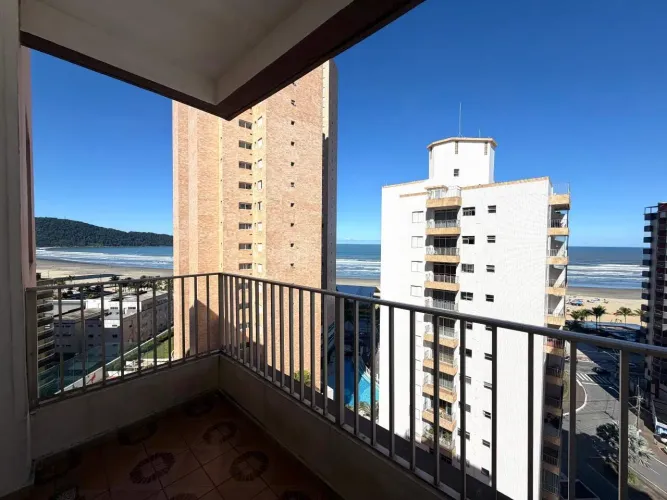 Apartamento à venda na Guilhermina, Praia Grande - 2 dorms, vista mar e 1 vaga