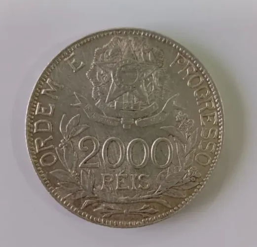 Moeda de prata 2000 Réis