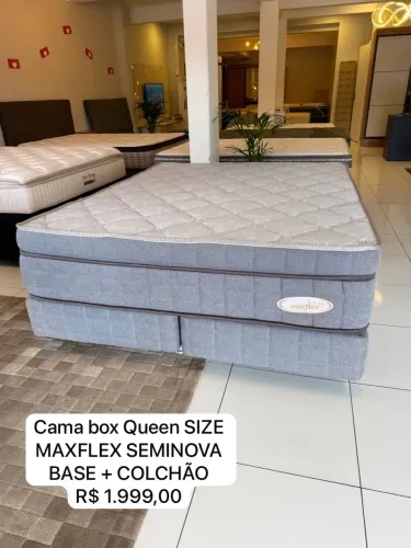 Cama box QUEEN SIZE MAXFLEX SEMINOVA TOP - ENTREGO