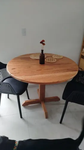 Mesa redonda - Angelim 100cm