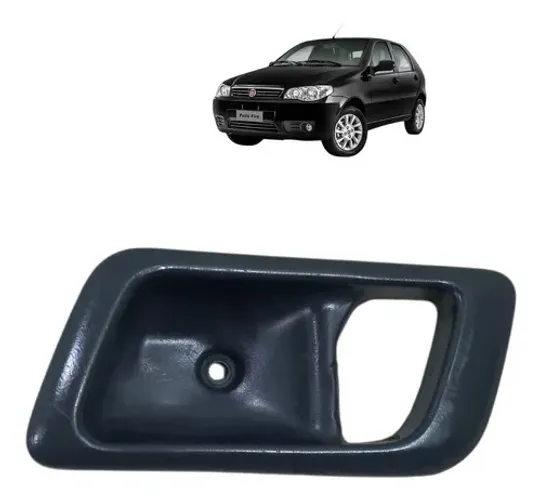 Moldura Maçaneta Interna Dianteiro Direito Fiat Palio 2014 Cinza-escuro Dianteira