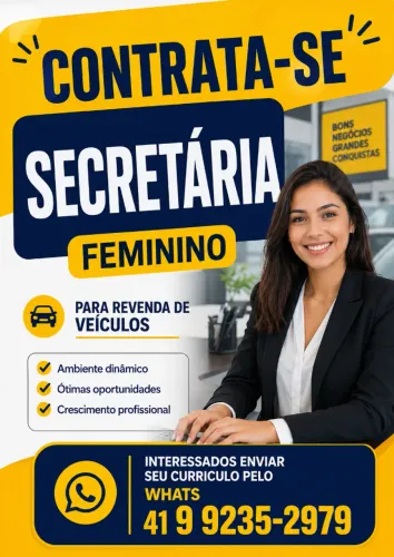 CONTRATA-SE SECRETARIA 