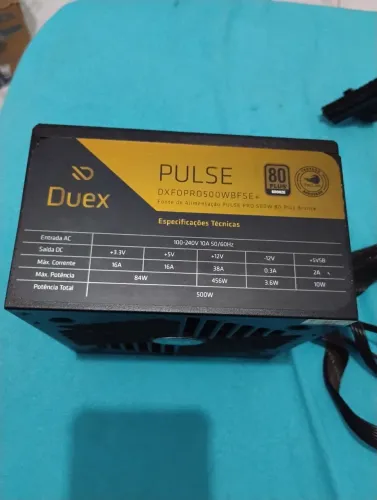 Fonte 500w 80 plus bronze Duex - praticamente nova!!!