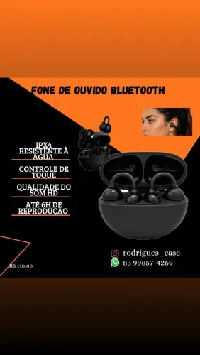 FONE BLUETOOTH COM DESIGN MODERNO