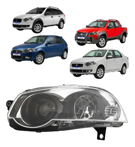 Farol Fiat Strada 2009 A 2020 Siena 2009 A 2012 Esquerdo Esquerdo/motorista