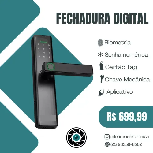Fechadura Inteligente Instalação 1 Ano de Garantia 