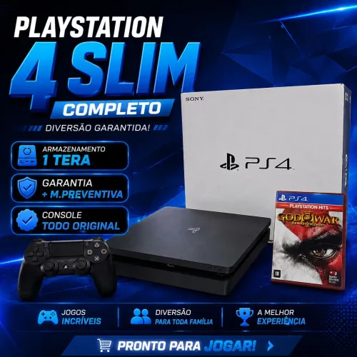 Playstation 4 Slim 1 Tera Completo Com Garantia