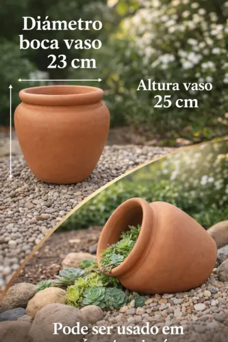 Vaso cerâmica barro