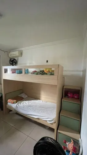 Beliche  infantil + escada com gaveta 100% MDF