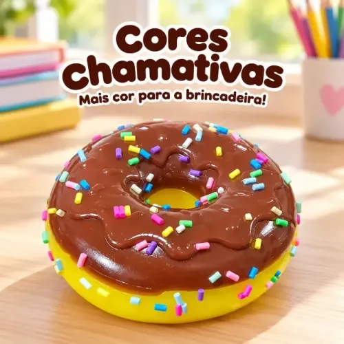 Donut Squishy Sensorial Macio Colorido Brinquedo Anti Stress Novo Loja Coimbra Computadore