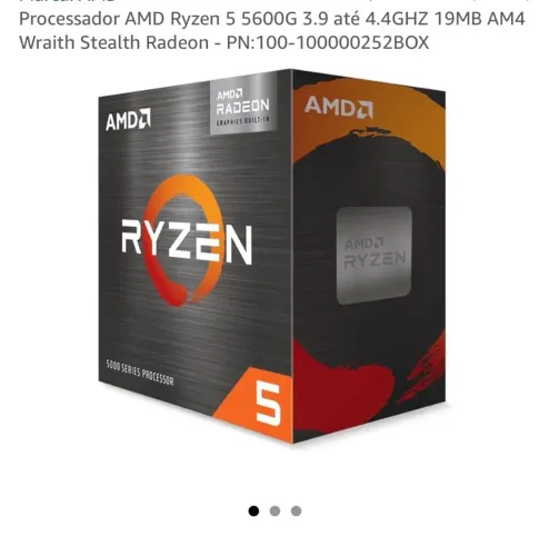 Kit Ryzen 5600G com (Cooler Box)+ Placa de Mãe B450M DS3 V2