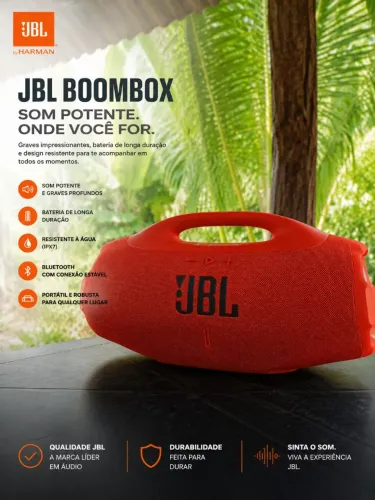 JBL Boombox 4 Laranja NOVA - Apenas Testada