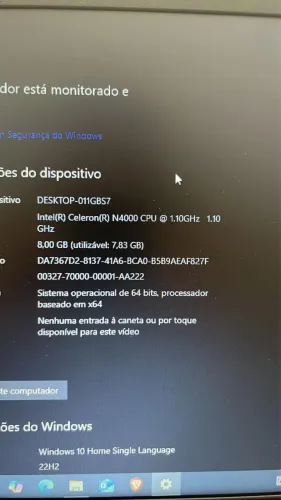 NOTEBOOK LENOVO SEMI NOVO