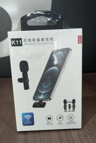Microfone Lapela Sem Fio K11 Para Iphone Lightning