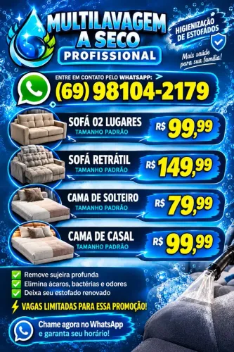Limpeza de sofá Porto Velho