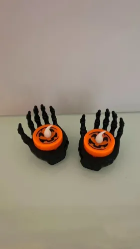 Vela LED Halloween Decoração Temática para Festa terror amarela assustador
