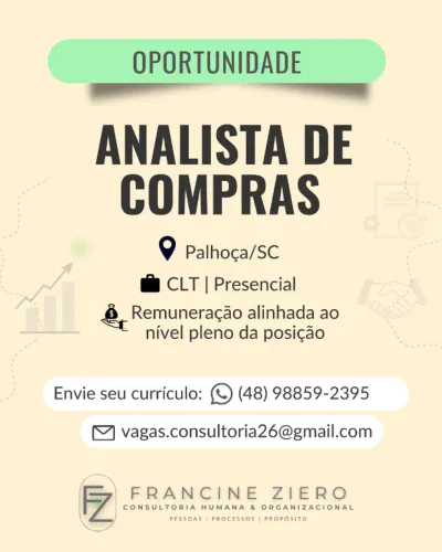 Analista de Compras - Com experiência