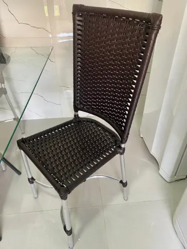 CADEIRA BAIXA EM FERRO, para mesa de jantar COM OU SEM ESTOFADO/UNIDADE